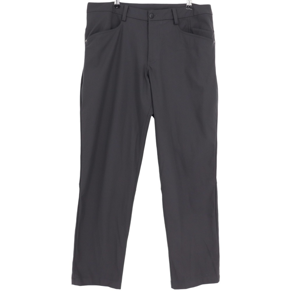 Lululemon ABC Pant Classic-Fit Warpstreme Obsidian Dark Grey Mens Size 36